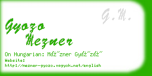 gyozo mezner business card